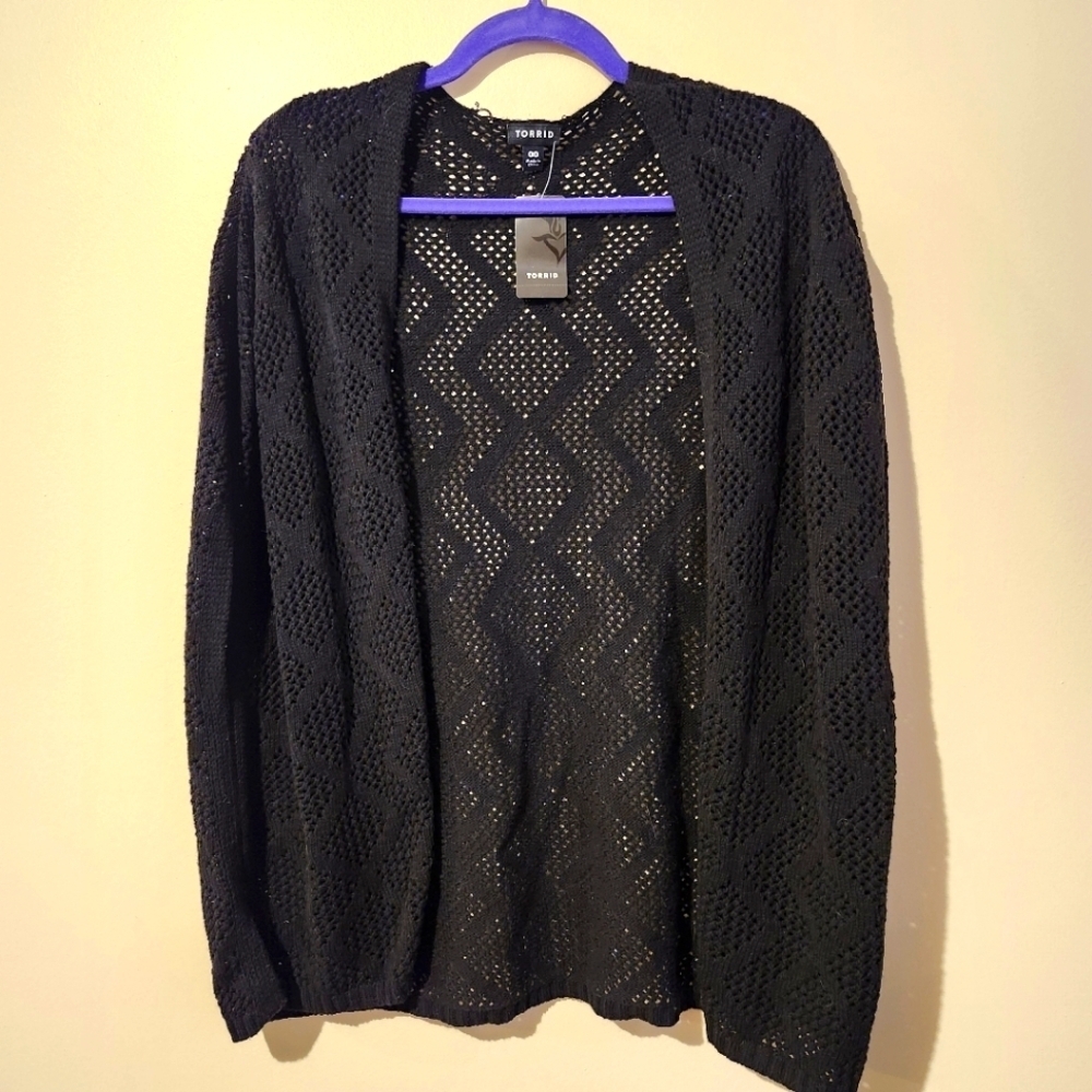 Torrid Chevron Knit Boxy Cardigan